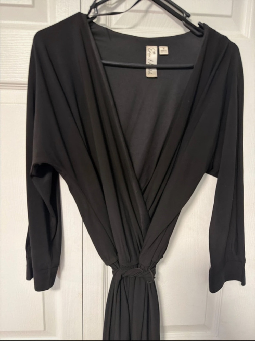 Emma & Michele Black Wrap Jumpsuit